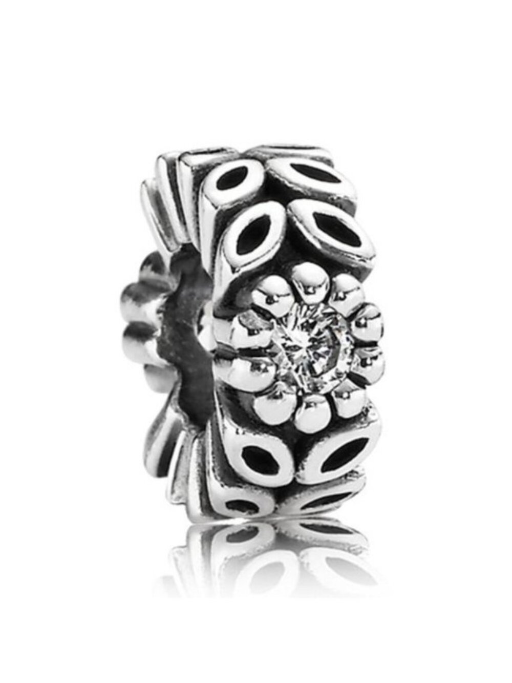 Pandora Sterling Silver Twice as Nice Spacer w/ Clear Zirconia - 791224CZS